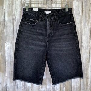 NWT Good American 90s Bermuda Black Shorts